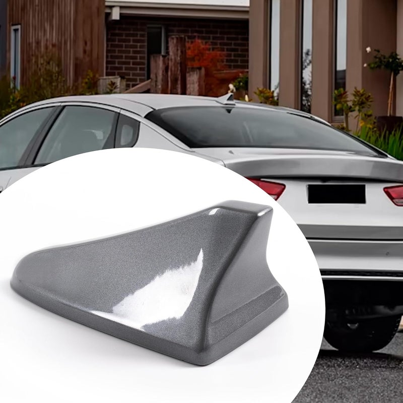 AMSPRAC Shark Fin Antenna Cover,Car Roof Antenna Caps fit for Kia Optima 2014-2020,for Hyundai Sonata 2015-2019(NOT Sport),for Genesis Sedan G80 2015-2017,for Elantra Sedan 2011-2016,Silver - Image 1